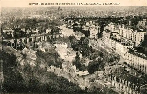AK / Ansichtskarte Royat les Bains et panorama de Clermont Ferrand