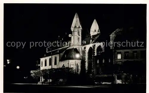 AK / Ansichtskarte Frankfurt Main St Leonhardskirche am Abend Kat. Frankfurt am Main
