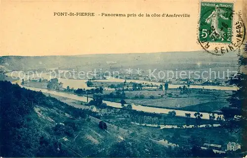 AK / Ansichtskarte Pont Saint Pierre Pris de la Cote d`Amfreville Kat. Pont Saint Pierre