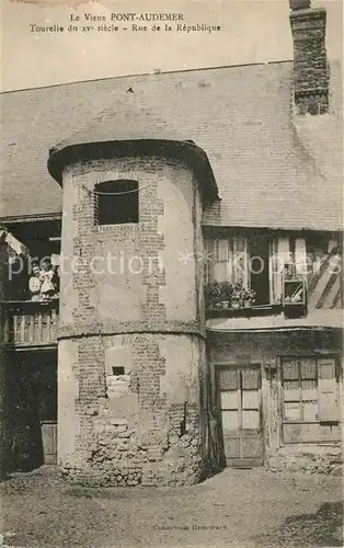 AK / Ansichtskarte Pont Audemer Tourelle Rue de la Republique Kat. Pont Audemer