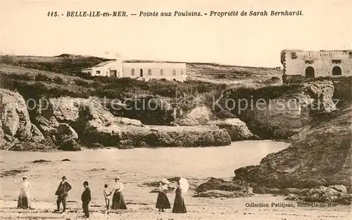 AK / Ansichtskarte Belle Ile en Mer Pointe aux Poulains Propriete de Sarah Bernhardt