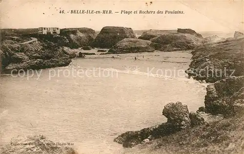 AK / Ansichtskarte Belle Ile en Mer Plage et rochers des Poulains
