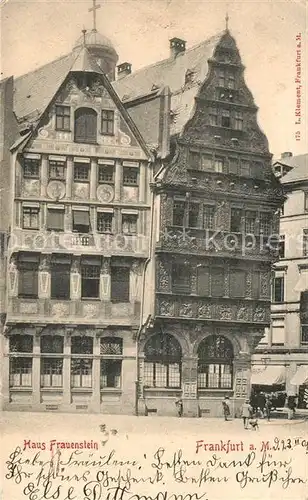 AK / Ansichtskarte Frankfurt Main Haus Frauenstein Historisches Gebaeude am Roemer Kat. Frankfurt am Main