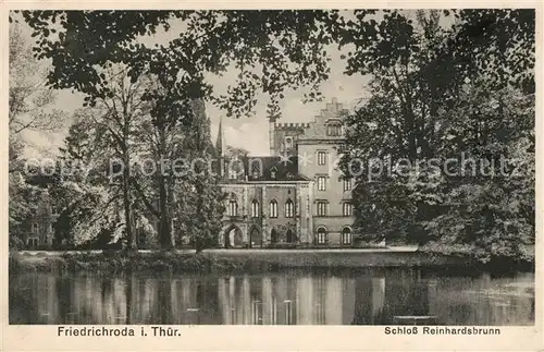 AK / Ansichtskarte Friedrichroda Weiher Schloss Reinhardsbrunn Kat. Friedrichroda