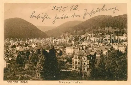 AK / Ansichtskarte Friedrichroda Panorama Blick vom Kurhaus Kat. Friedrichroda