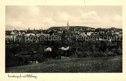 AK / Ansichtskarte Annaberg Buchholz Erzgebirge Stadtpanorama mit Poehlberg Kat. Annaberg