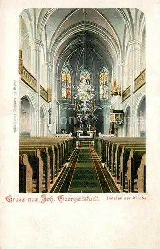 AK / Ansichtskarte Johanngeorgenstadt Inneres der Kirche Deutsche Reichspost Kat. Johanngeorgenstadt