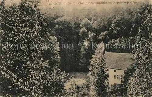 AK / Ansichtskarte Seifersdorf Erzgebirge Bruehlsche Marienmuehle im Seifersdorfer Tal Kat. Jahnsdorf Erzgebirge