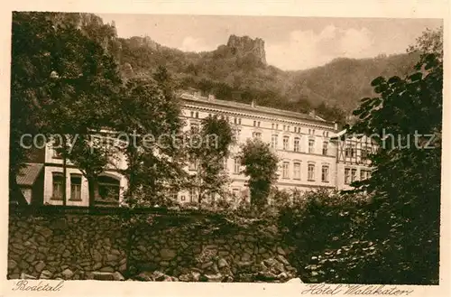 AK / Ansichtskarte Bodetal Harz Hotel Waldkater Kupfertiefdruck Kat. Treseburg