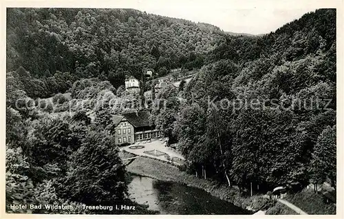 AK / Ansichtskarte Treseburg Harz Hotel Bad Wildstein Waldpartie Kat. Treseburg