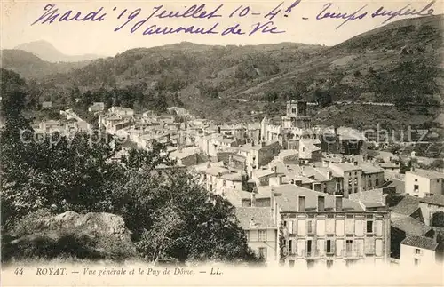 AK / Ansichtskarte Royat Puy de Dome Vue generale et le Puy de Dome Montagnes Kat. Royat