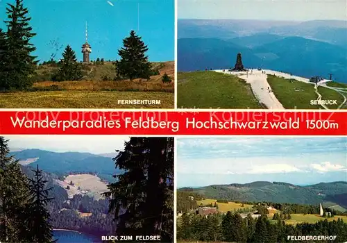 AK / Ansichtskarte Feldberg Schwarzwald Fernsehturm Seebuck Feldsee Feldberger Hof Kat. Feldberg (Schwarzwald)