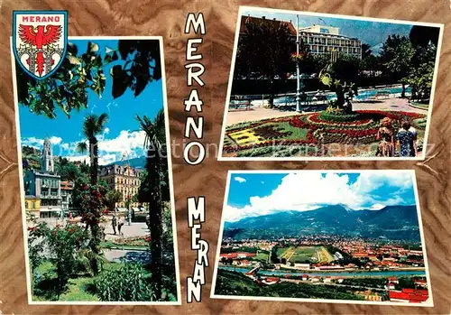 AK / Ansichtskarte Meran Merano Pfarrturm Eurotel Kurpromenade mit Kurhaus