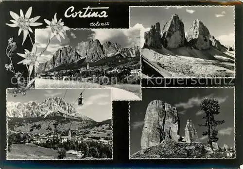 AK / Ansichtskarte Cortina d Ampezzo Felsformationen Seilbahn Kat. Cortina d Ampezzo