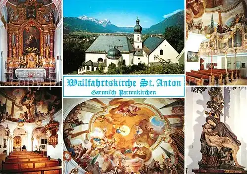 AK / Ansichtskarte Garmisch Partenkirchen Wallfahrtskirche Sankt Anton Kat. Garmisch Partenkirchen