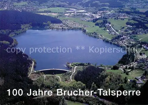 AK / Ansichtskarte Marienheide Fliegeraufnahme Brucher Talsperre Kat. Marienheide