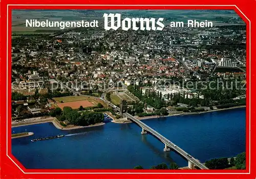 AK / Ansichtskarte Worms Rhein Fliegeraufnahme Kat. Worms