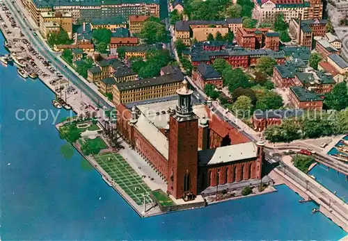 AK / Ansichtskarte Stockholm Fliegeraufnahme City Hall Kat. Stockholm