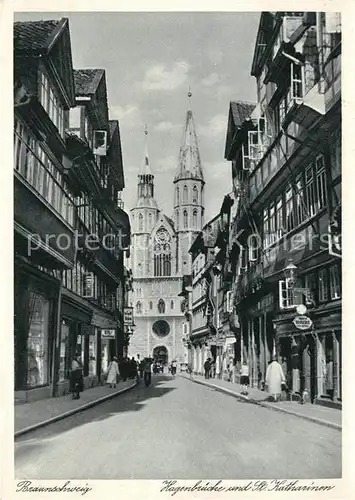 AK / Ansichtskarte Braunschweig Hagenbruecke und St. Katharinen Kat. Braunschweig