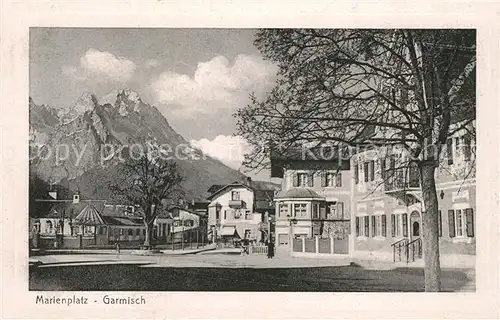 AK / Ansichtskarte Garmisch Partenkirchen Marienplatz Kat. Garmisch Partenkirchen