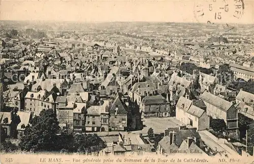 AK / Ansichtskarte Le Mans Sarthe Vue prise du Sommet de la Tour de la Cathedrale Kat. Le Mans