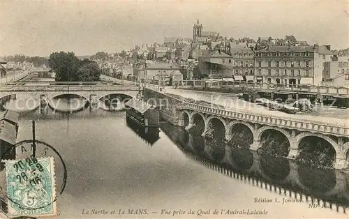 AK / Ansichtskarte Le Mans Sarthe Vue prise du Quai de l`Amiral Lalande Kat. Le Mans