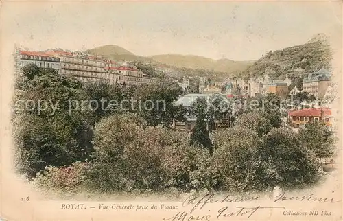 AK / Ansichtskarte Royat Puy de Dome Vue prise du Viaduc Kat. Royat