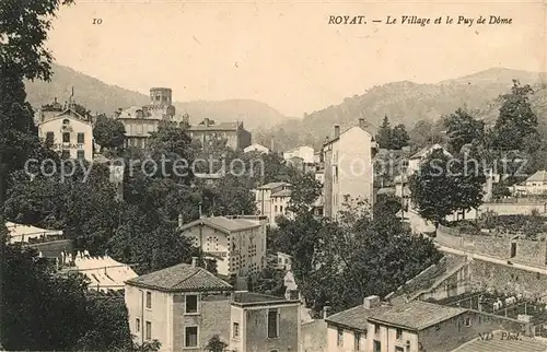 AK / Ansichtskarte Royat Puy de Dome Village et le Puy de Dome Kat. Royat