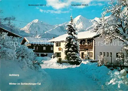 AK / Ansichtskarte Ettenhausen Schleching Achberg Breitenstein Geigelstein Winter Kat. Schleching