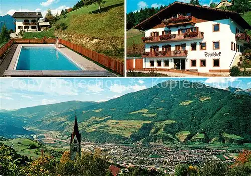 AK / Ansichtskarte Leonhard Passeier St Haus Fernblick Schwimmbad Panorama Kat. St Leonhard in Passeier Suedtirol