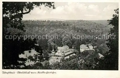 AK / Ansichtskarte Alexisbad Harz Durchblick vom Birkenhaeuschen auf dem Habichtstein Kat. Harzgerode