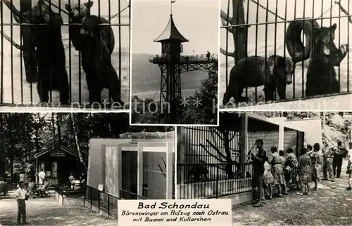 AK / Ansichtskarte Bad Schandau Baerenzwinger am Aufzug nach Ostrau mit Bummi und Kullerchen Kat. Bad Schandau