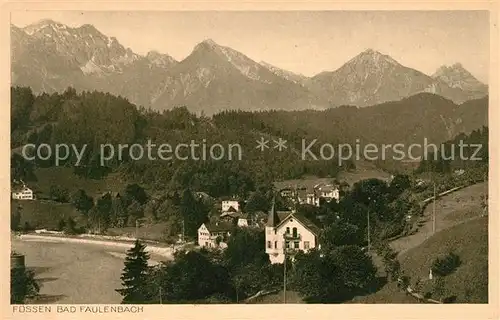 AK / Ansichtskarte Bad Faulenbach Panorama mit Allgaeuer Alpen Kat. Fuessen