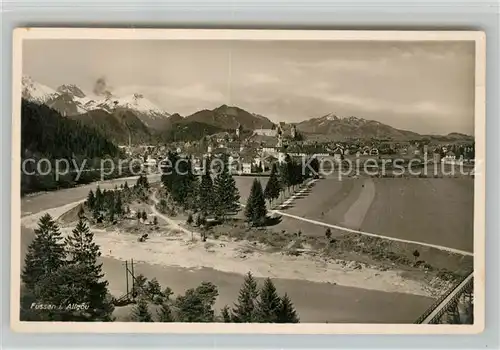 AK / Ansichtskarte Fuessen Allgaeu Panorama Lech Allgaeuer Alpen Kat. Fuessen