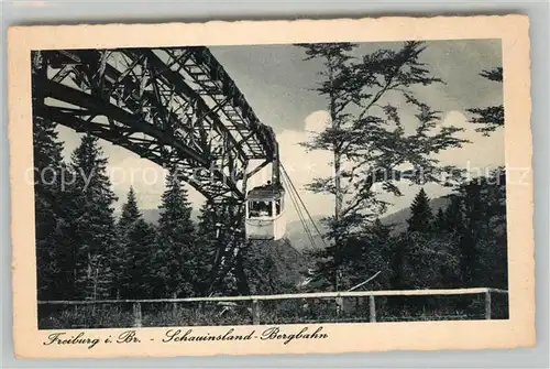 AK / Ansichtskarte Freiburg Breisgau Schauinsland Bergbahn Schwarzwald Kupfertiefdruck Kat. Freiburg im Breisgau