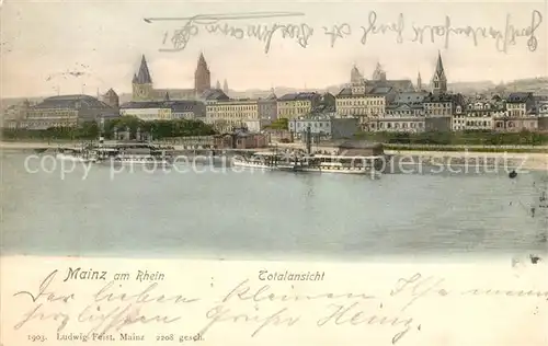 AK / Ansichtskarte Mainz Rhein Rheinpartie Anlegestellen