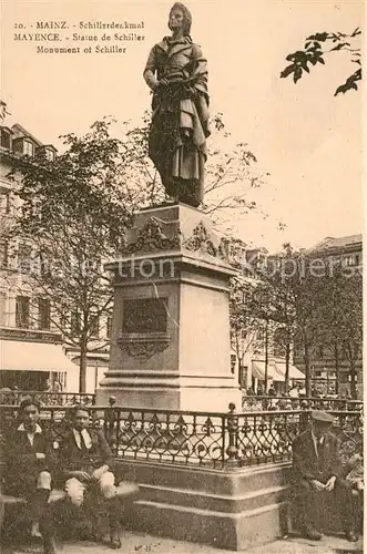 AK / Ansichtskarte Mainz Rhein Schillerdenkmal