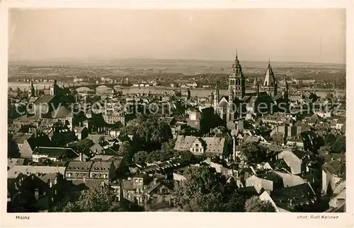 AK / Ansichtskarte Mainz Rhein Dom Rheinpartie 