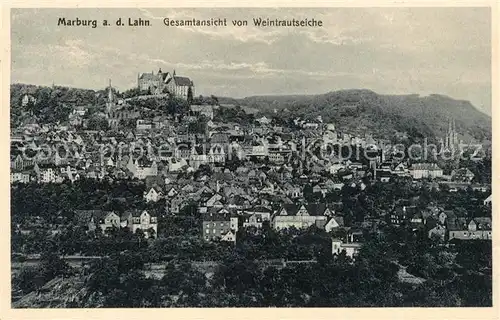AK / Ansichtskarte Marburg Lahn Gesamtansicht von Weintrautseiche aus Kat. Marburg