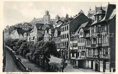 AK / Ansichtskarte Marburg Lahn Haeuserpartie Altstadt Kupfertiefdruck Kat. Marburg