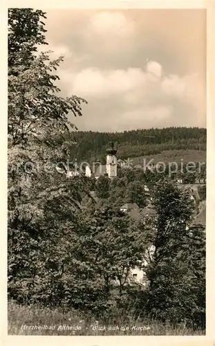 AK / Ansichtskarte Altheide Bad Panorama Blick auf die Kirche Herzheilbad Kat. Altheide Bad