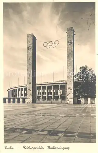 AK / Ansichtskarte Berlin Reichssportfeld Stadioneingang Kat. Berlin