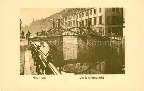 AK / Ansichtskarte Berlin Die Jungfernbruecke Kat. Berlin