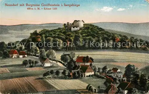 AK / Ansichtskarte Neundorf Suhl Burgruine Greiffenstein im Isergebirge Kat. Suhl Thueringer Wald