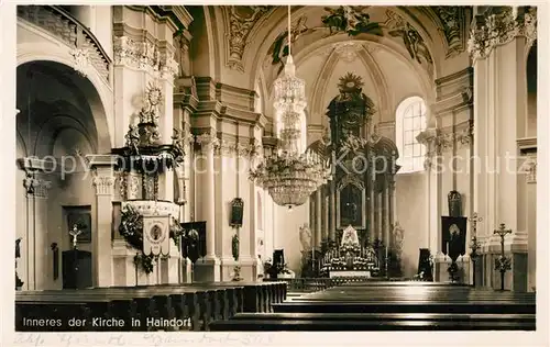 AK / Ansichtskarte Haindorf Tschechien Kirche Inneres Kat. Hejnice