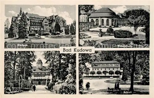 AK / Ansichtskarte Bad Kudowa Niederschlesien Kurhaus Wandelhalle Schloss Kat. 