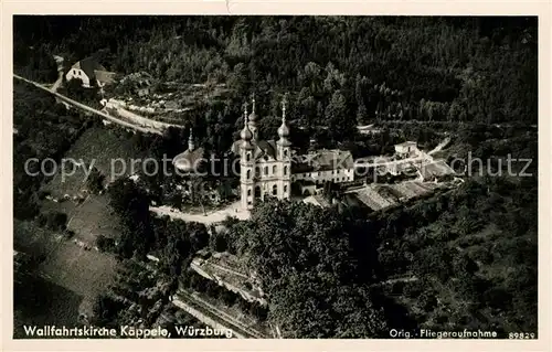 AK / Ansichtskarte Wuerzburg Wallfahrtskirche Kaeppele Fliegeraufnahme Kat. Wuerzburg