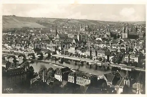 AK / Ansichtskarte Wuerzburg Fliegeraufnahme Kat. Wuerzburg