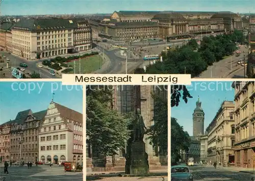AK / Ansichtskarte Leipzig Hauptbahnhof Hotel Astoria Alte Waage Markt Denkmal Bach Thomaskirche Kat. Leipzig