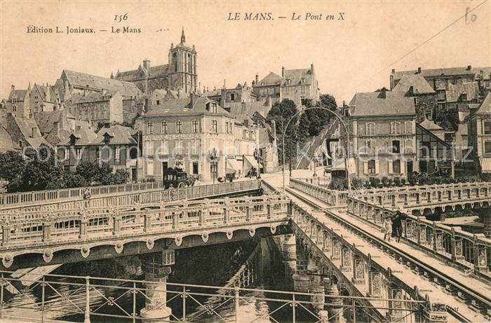 CPA Le Mans Pont en X (1474220